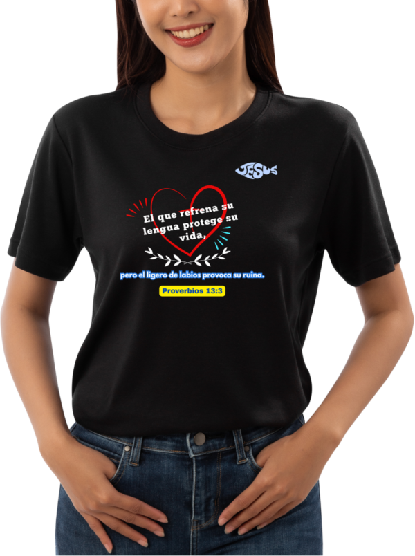 Suéter o T-Shirt de Mensajes Bíblicos Proverbios 13:3