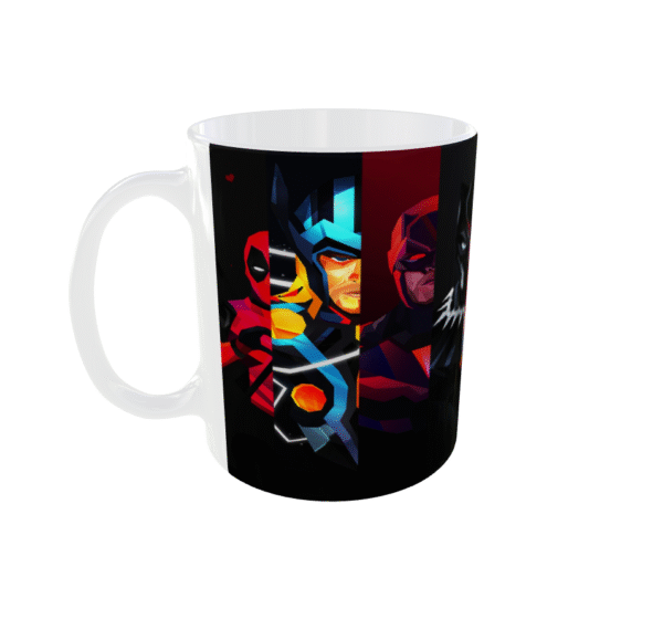taza de marvel y dc